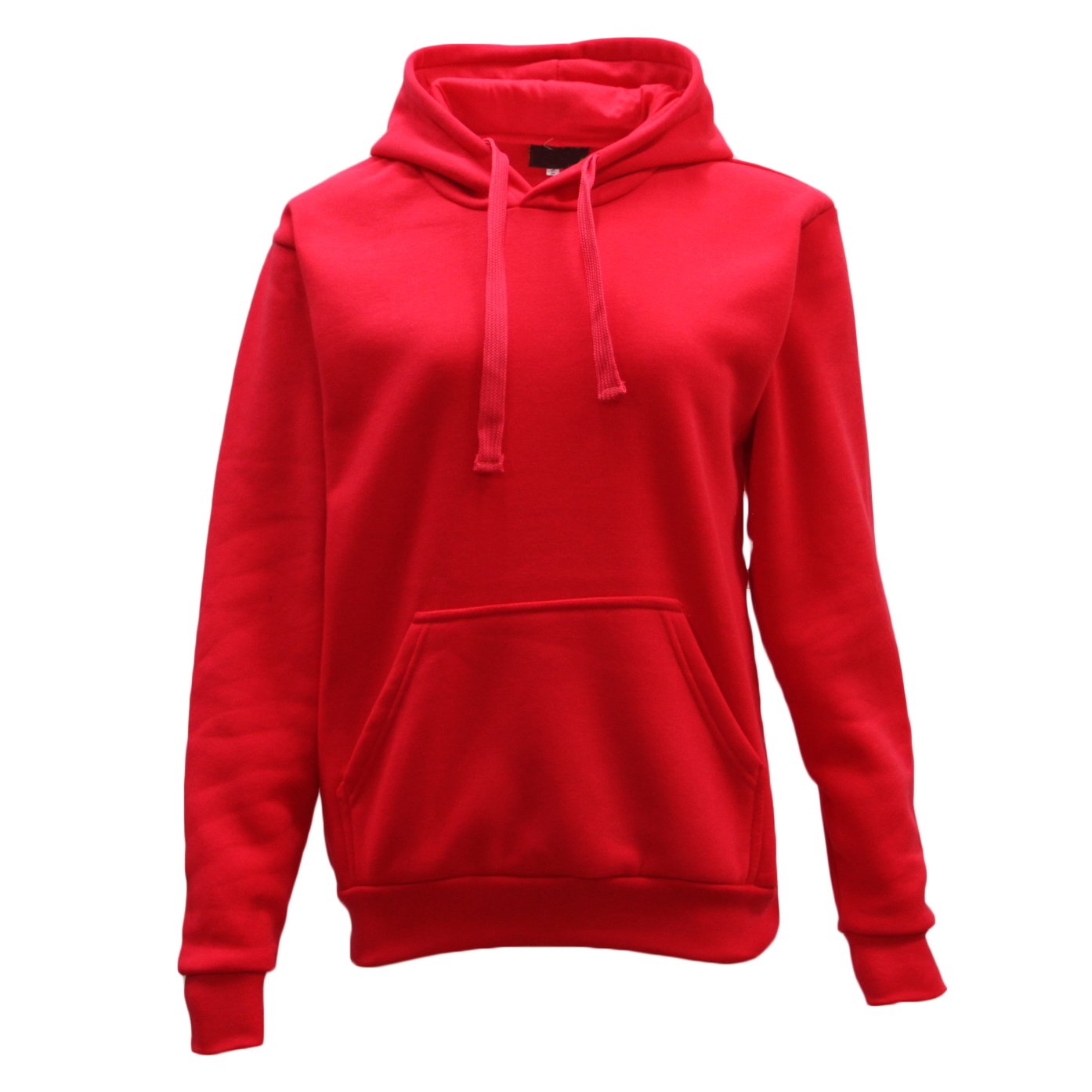 V474-226390-99542-00 Adult Unisex Men's Basic Plain Hoodie Pullover Sweater Sweatshirt Jumper XS-8XL, Red, S - Image 1