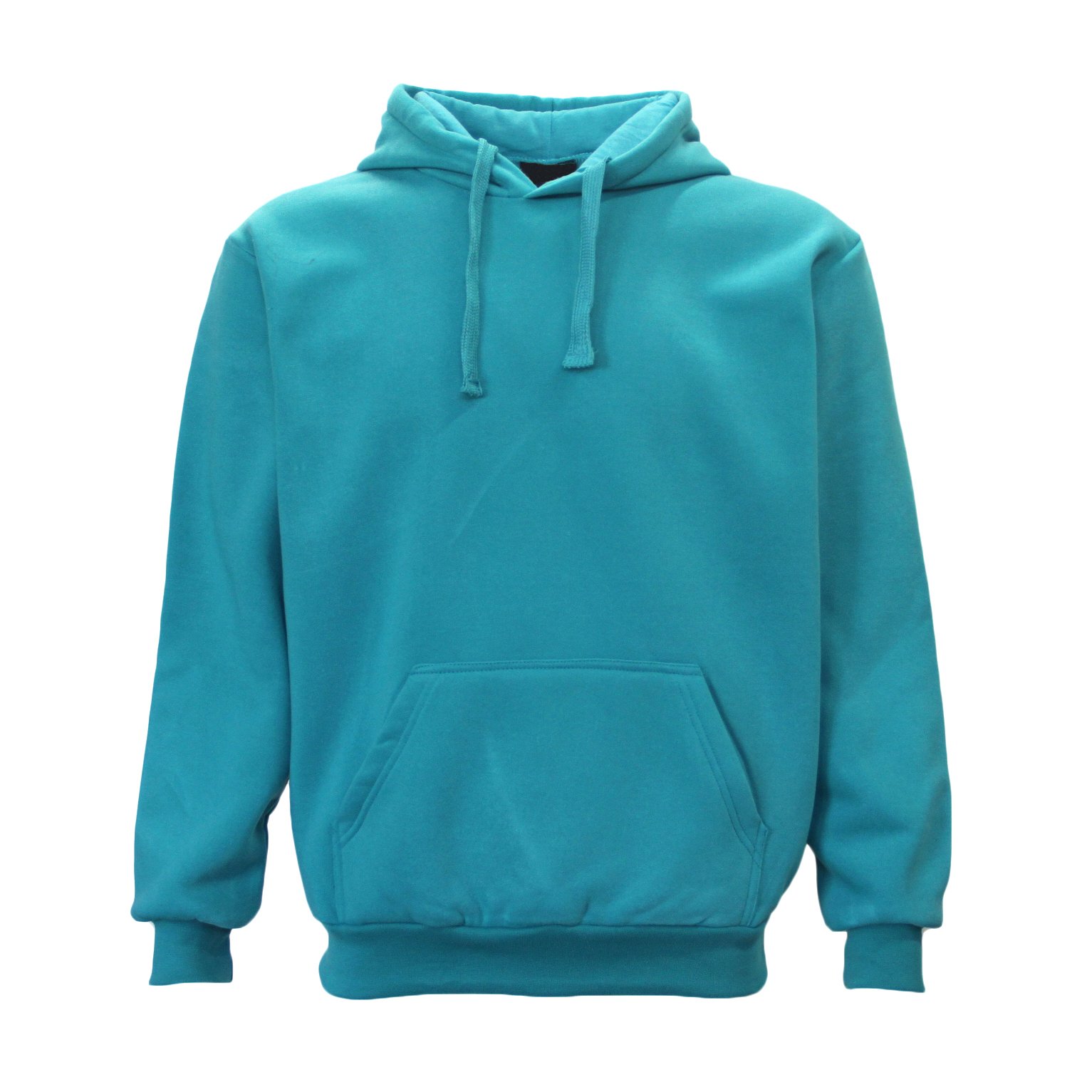 V474-226402-99560-00 Adult Unisex Men's Basic Plain Hoodie Pullover Sweater Sweatshirt Jumper XS-8XL, Teal, L - Image 1