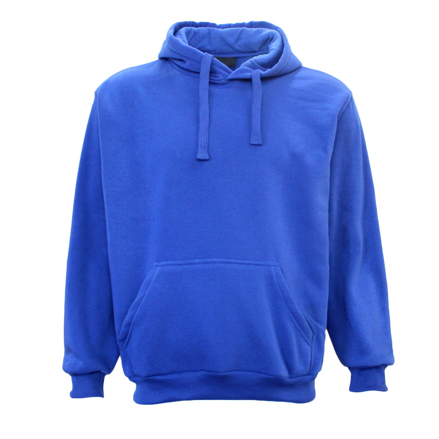 V474-512947-99940-00 Adult Unisex Men's Basic Plain Hoodie Pullover Sweater Sweatshirt Jumper XS-8XL, Royal Blue, 3XL - Image 1