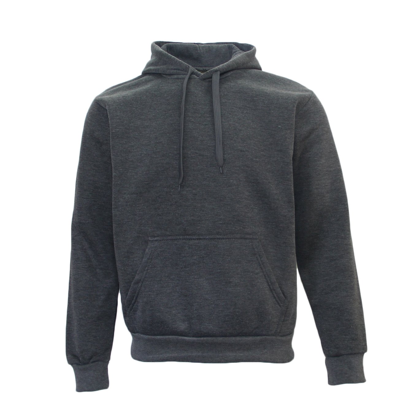V474-513037-99949-00 Adult Unisex Men's Basic Plain Hoodie Pullover Sweater Sweatshirt Jumper XS-8XL, Dark Grey, 5XL - Image 1