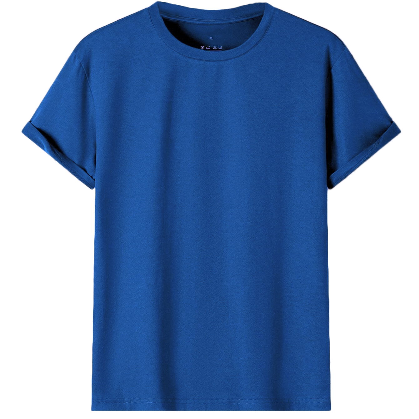 V474-613160-100287-00 Adult 100% Cotton T-Shirt Unisex Men's Basic Plain Blank Crew Tee Tops Shirts, Royal Blue, S - Image 1