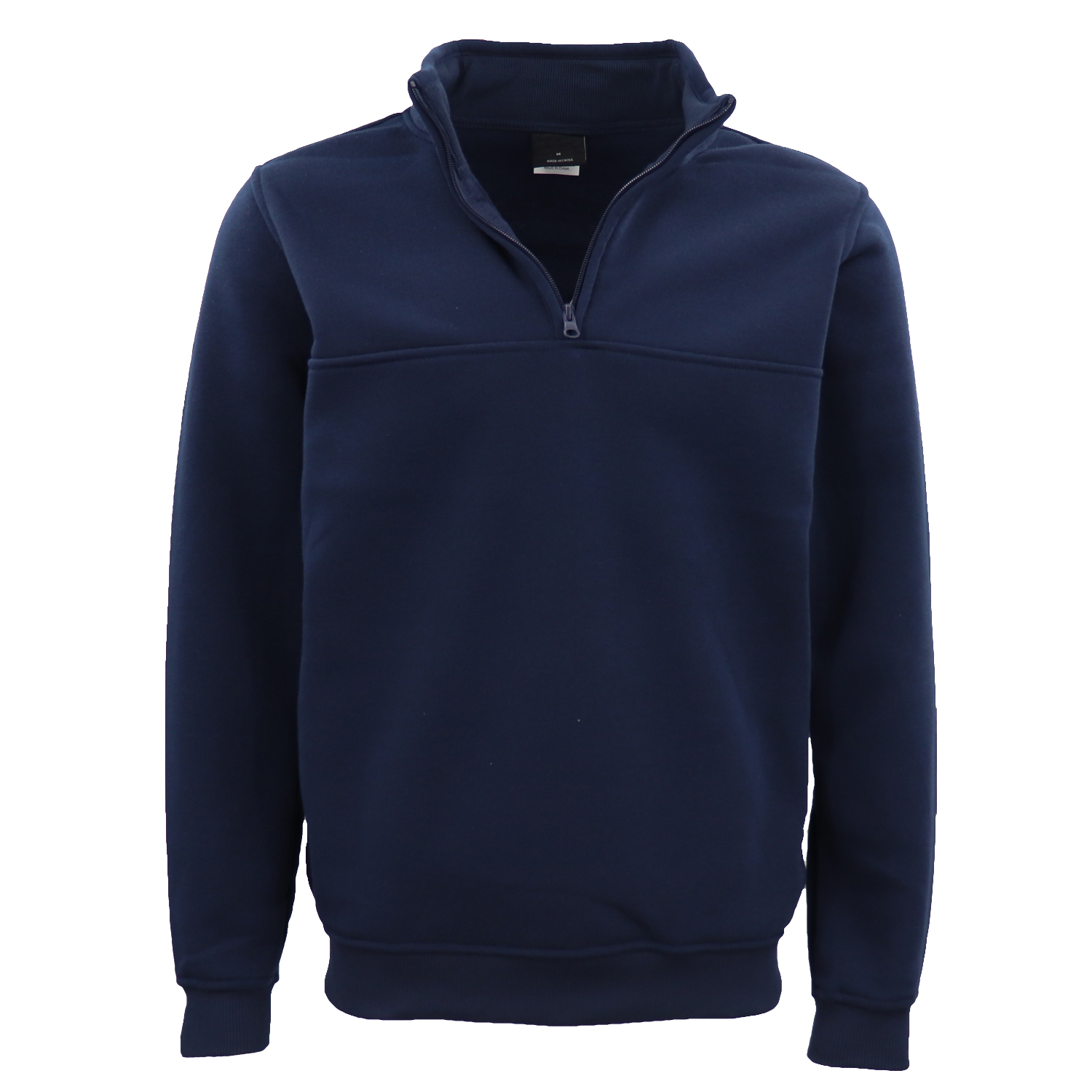V474-628708-131357-00 New Men's Unisex Adult Half-Zip Fleece Jumper Pullover Stand Collar Jacket Shirt, Navy, 2XL - Image 1