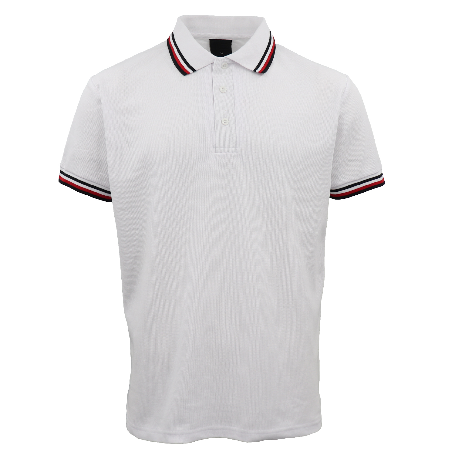 V474-633316-131437-00 Men's Unisex Polo Shirts Basic Plain Breathable Tops Cotton Cascual Sport Shorts, White, S - Image 1