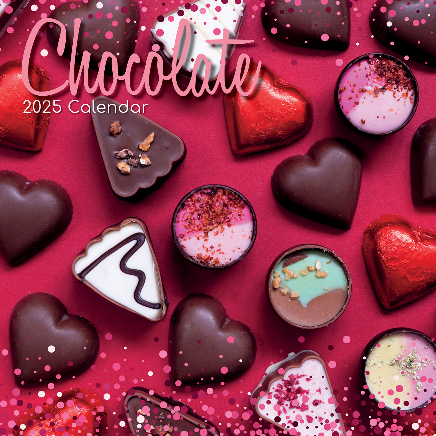 V474-690150-202502241153-00 Chocolate 2025 Square Wall Calendar Food 16-Month Christmas Premium Planner Gift - Image 1