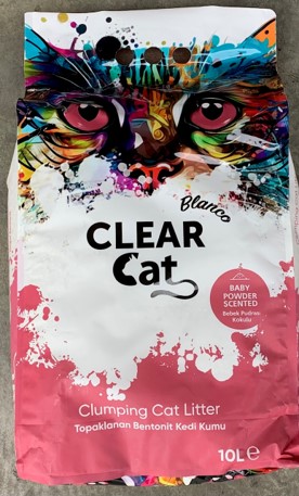 V485-CLEARCATLITBABY10L-209645-00 ClearCat Blanco Cat Litter – Baby Powder 10L - Image 1