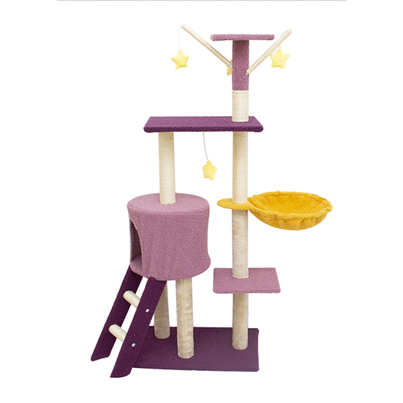 V488-PCPF-PP-89097-00 Cat Tree Tower Scratching Post House Bed - Image 1