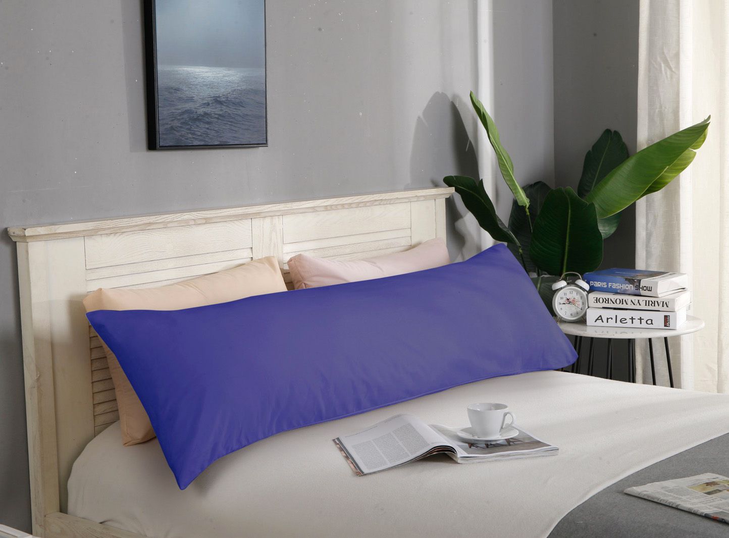 V493-BP-03-88631-00 1000TC Premium Ultra Soft Body Pillowcase - Royal Blue - Image 1