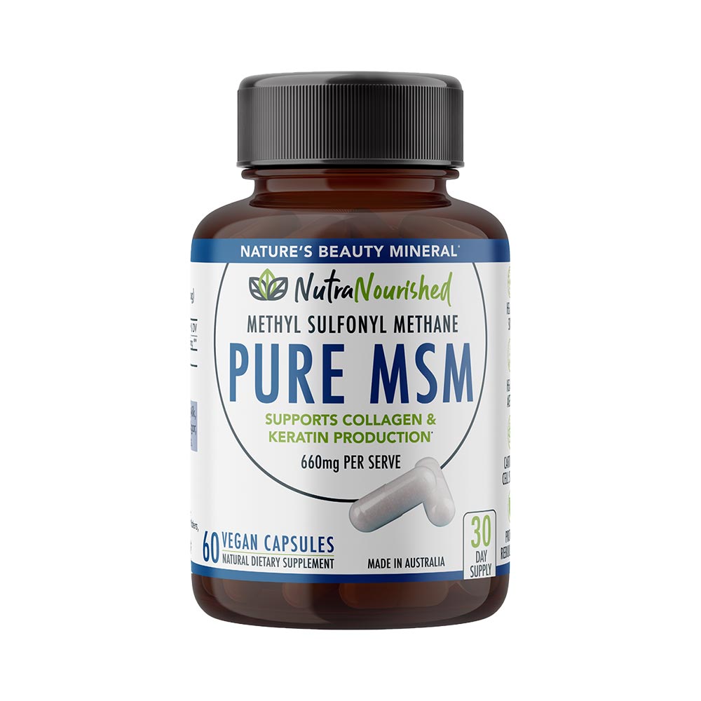 V497-MSM-CAPS-60-202506091658-00 Pure MSM Capsules - Methyl Sulfonyl Methane - (660mg), 60 Vegan Capsules/1 Month - Image 1
