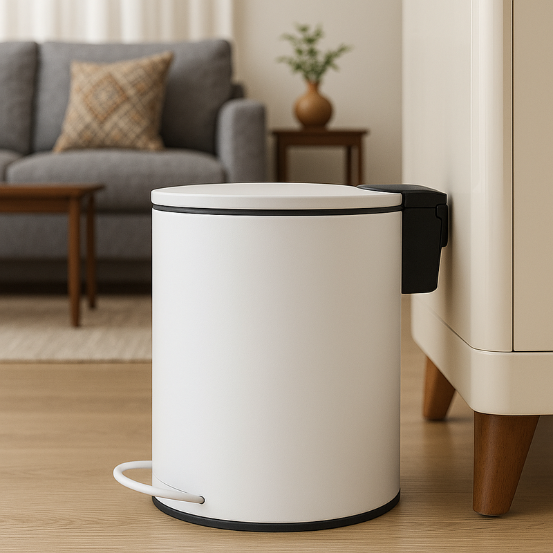 V498-3LBINWH-202508181655-01 3L Soft Close Pedal Bin White - Image 1