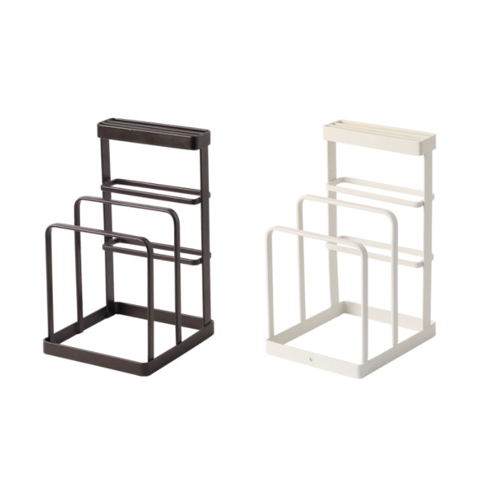 V498-KNIFESHELF-BK-95134-00 Knife & Chopping Board Shelf Stand Black - Image 1