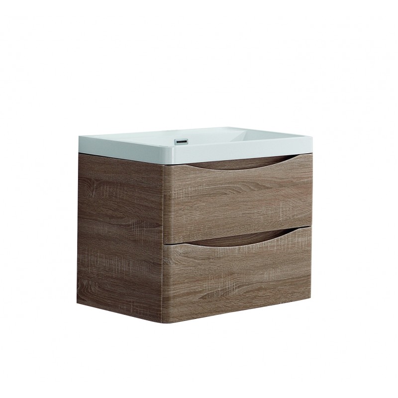 V503-ANC-600W-WOANC-EA-600-95639-00 Ancona wall hung bathroom vanity 600mm White Oak - Image 1
