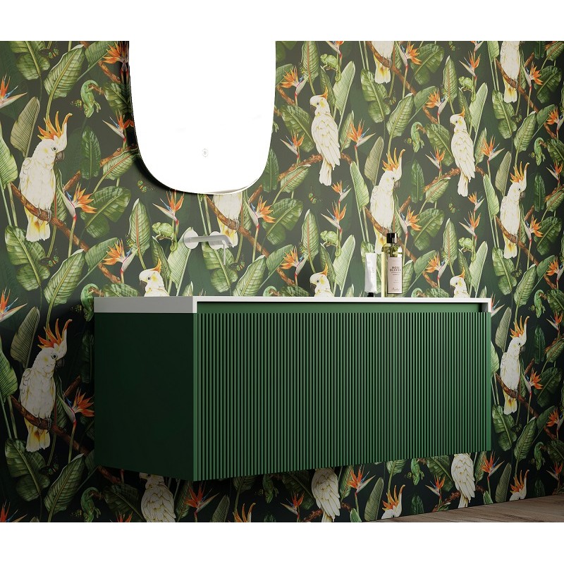 V503-RIMINI-1200-RFRIM-EA-1200-95660-00 Rimini wall hung bathroom vanity 1200mm Rain Forest - Image 1