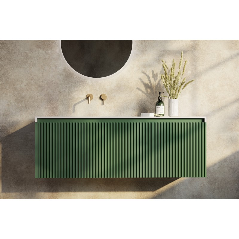 V503-RIMINI-1400-RFRIM-EA-1400-95661-00 Rimini wall hung bathroom vanity 1400mm Rain Forest - Image 1