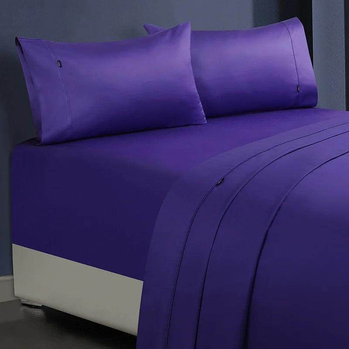 V517-CSS1000-Q-VI-94493-00 1000tc egyptian cotton sheet set 1 queen violet - Image 1