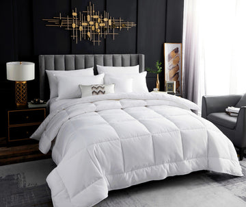 V517-DAQ8-D-94496-00 ultra warm winter weight down alternative quilt doona 800gsm double - Image 1