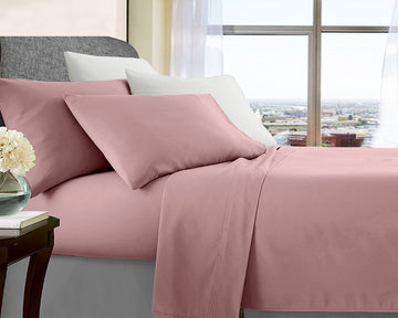 V517-MF1000-KRG-94547-00 ultra soft microfibre sheet set king rose gold - Image 1