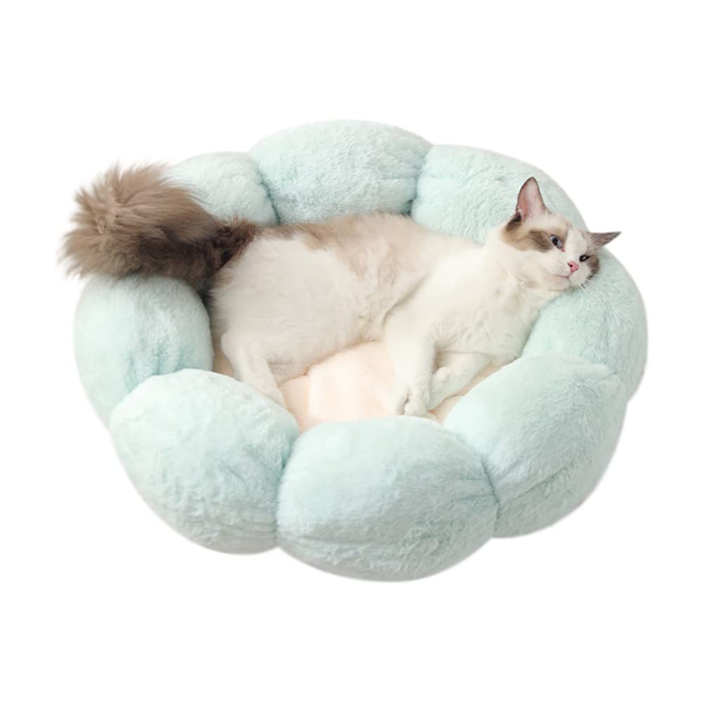V522-LIGHTGREEN-L-98166-00 LIFEBEA Anti Skid Cute Cat Bed for Cats and Small Dogs-Light Green-L - Image 1