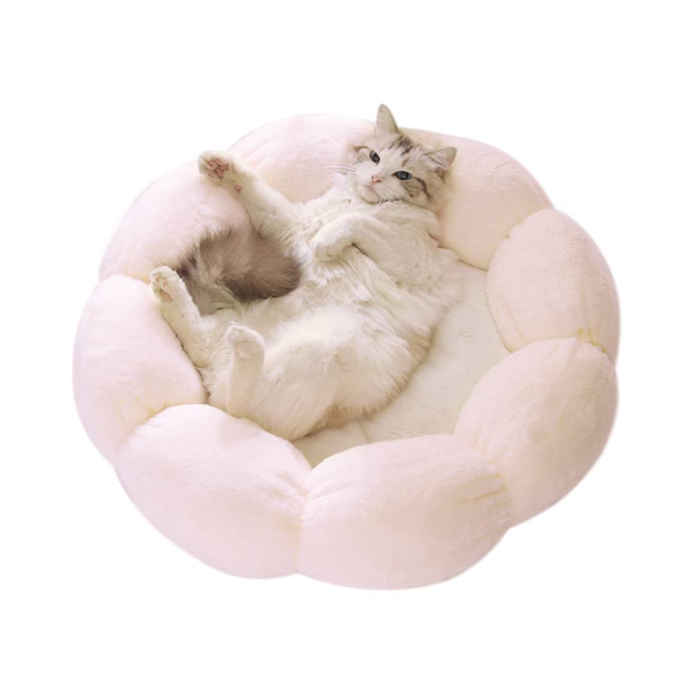 V522-LIGHTPINK-L-98164-00 LIFEBEA Anti Skid Cute Cat Bed for Cats and Small Dogs-Light Pink-L - Image 1