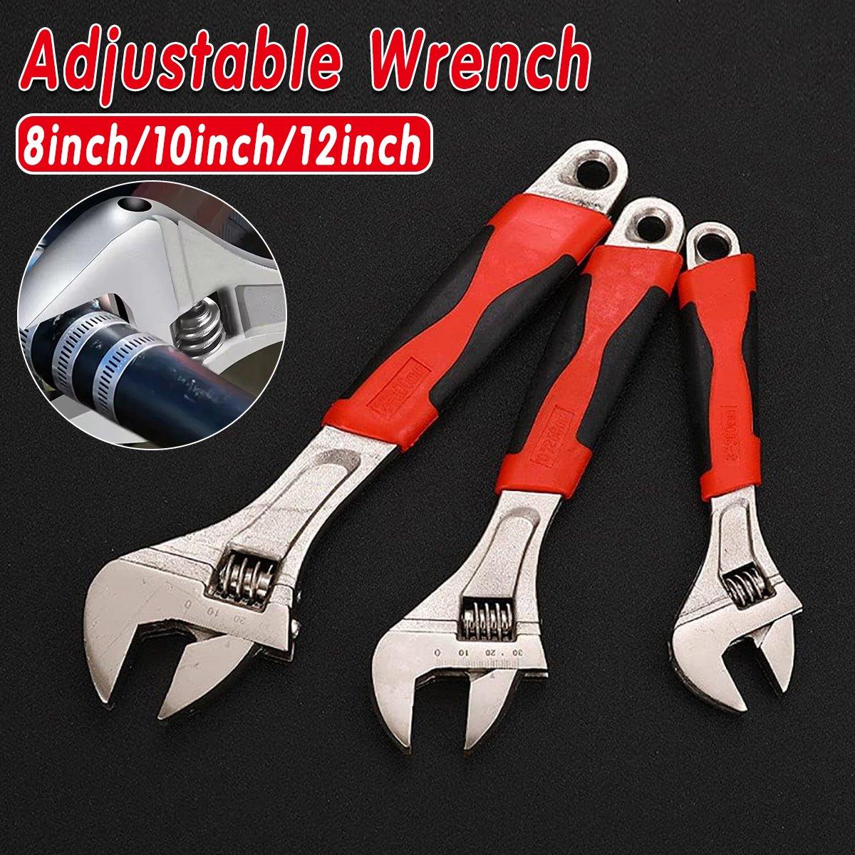 V528-ADJUSTABLE-WRENCH-8INCHES-772926-202503211136-00 8inch 10inch 12inch Durable Chrome Vanadium Steel Rubberized Grip Adjustable Wrench - 8inch - Image 1