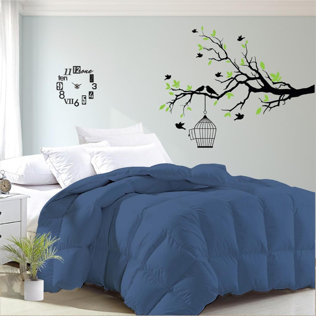 V535-200G-BAMBOO-QUILT-Q-BLU-155297-00 Luxor Australian Made Summer Ocean 200GSM Bamboo Blend Quilt Queen - Image 1