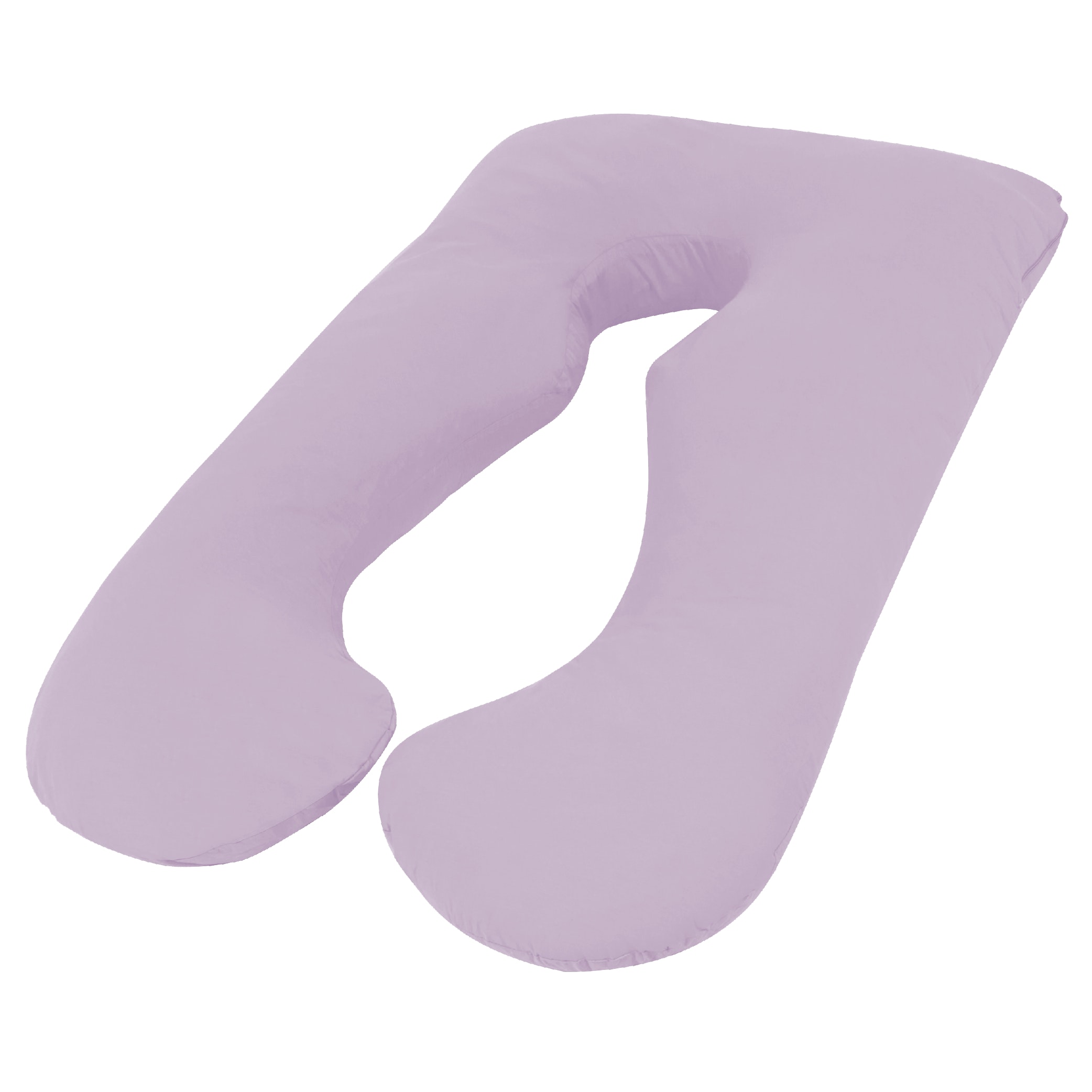 V535-PREG-PILLOW-BUNDLE-LIC-90013-00 Woolcomfort Aus Made Maternity Pregnancy Nursing Sleeping Body Pillow Pillowcase Included Lilac - Image 1