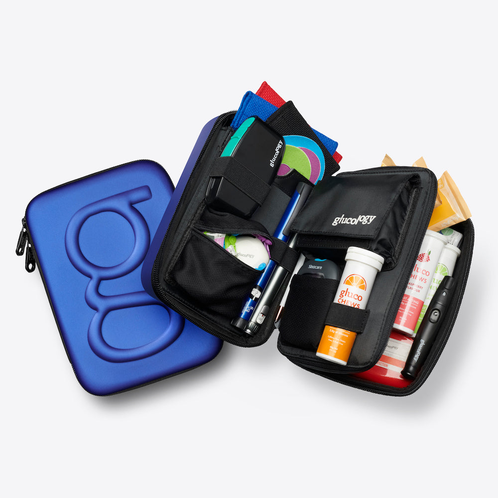 V536-CASE-BLUE-PLUS-144590-00 Glucology Diabetes Travel Cases | Matte Blue, Plus - Image 1