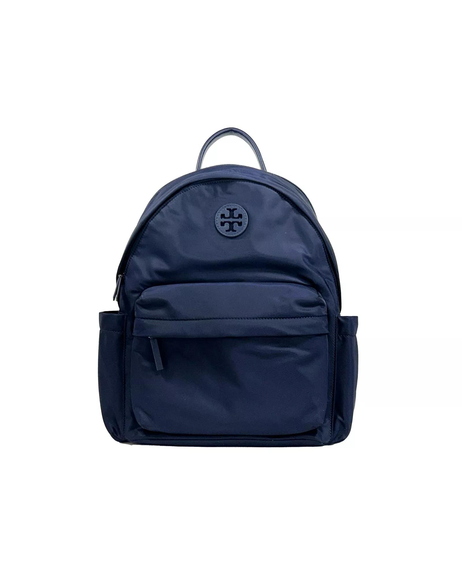V539-66720-202506111611-00 Tory Burch Women's Navy Ella Nylon Backpack Bag 88368 - One Size - Image 1