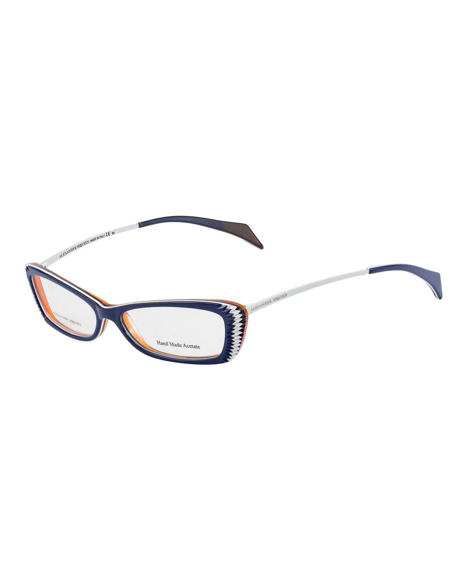V539-AMAMQ4163W0CAC-202506111547-00 Alexander McQueen Women's Multicolor Acetate Frames - One Size - Image 1