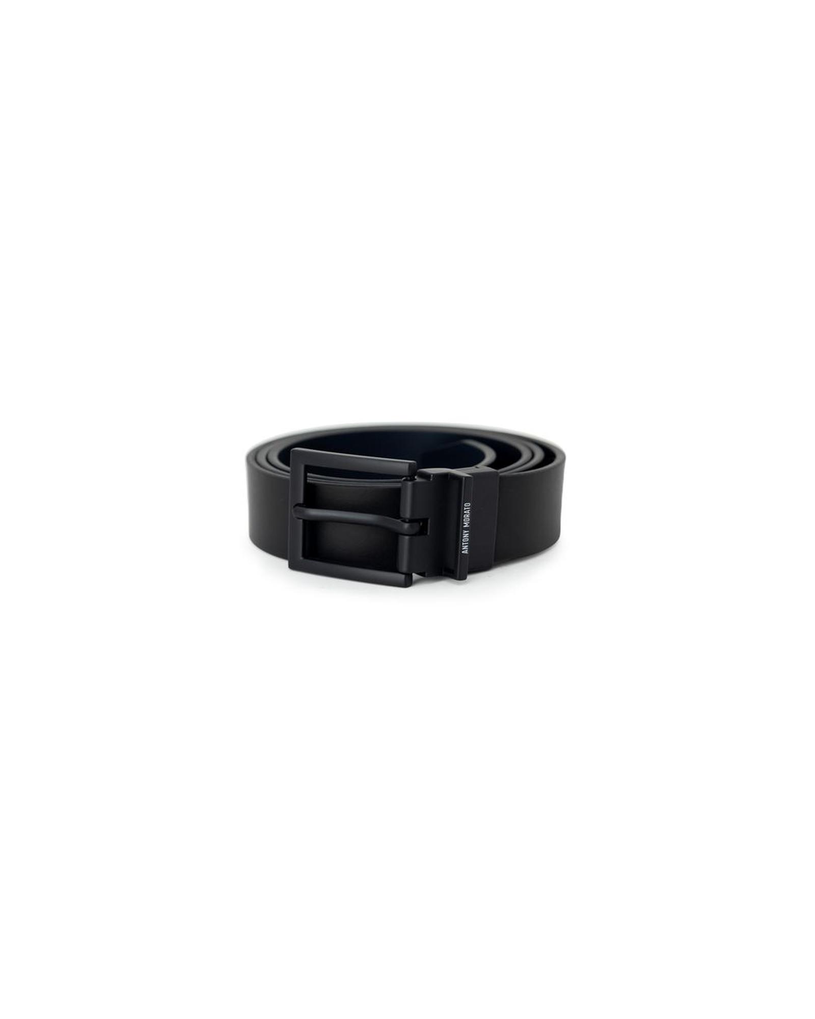 V539-AN-11847600009-M-202506111610-00 Antony Morato Men's Black Leather Belt - M - Image 1