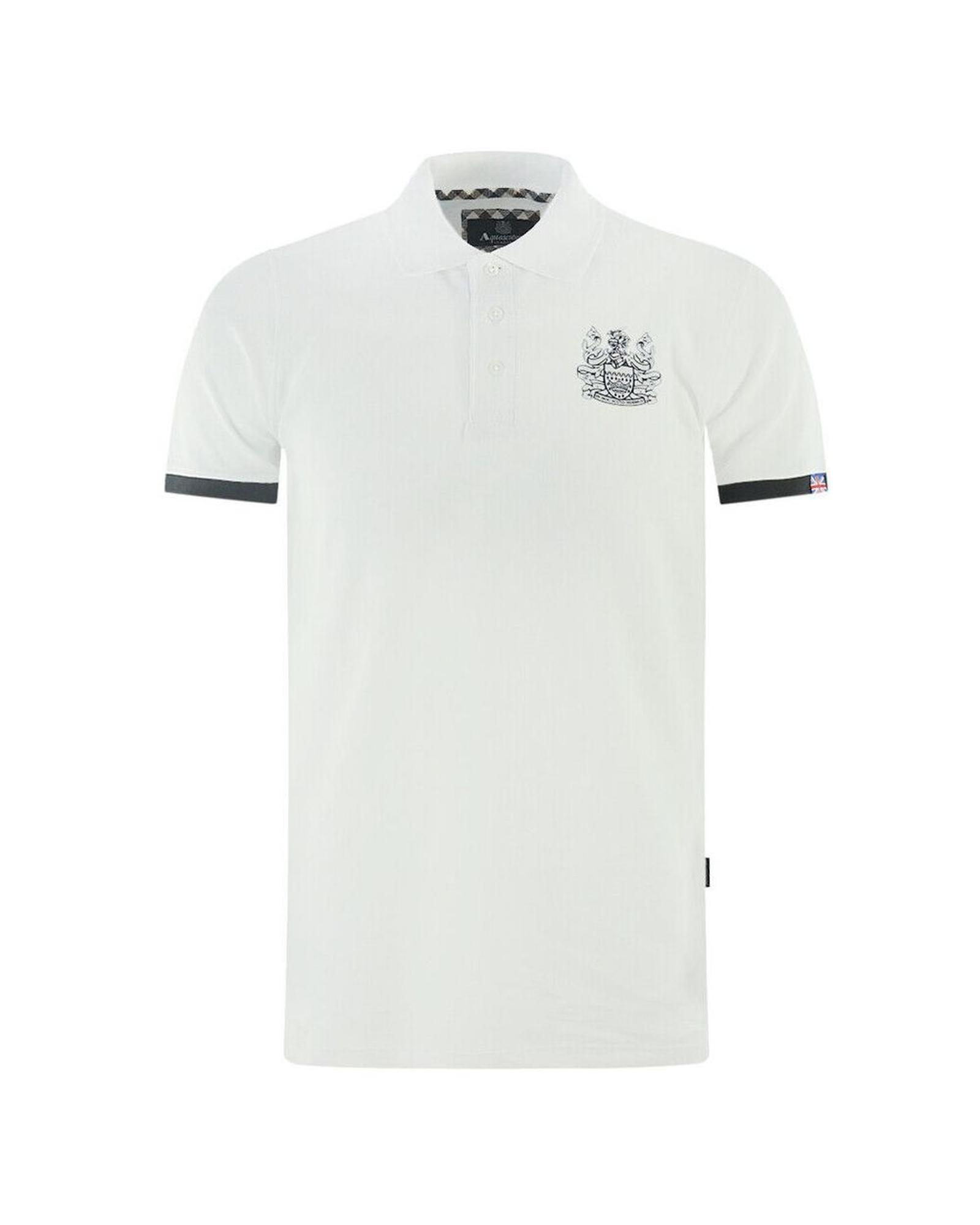 V539-AQ-12041-XL-171456-00 Aquascutum Men's White Cotton Polo Shirt - XL - Image 1