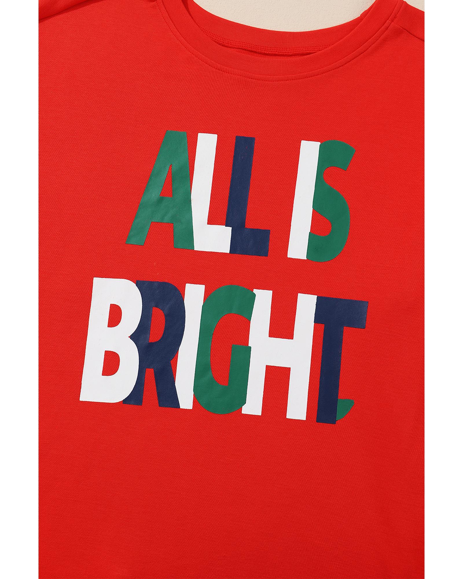 V539-AZEXDC15727-P322-M-202508270325-00 Multicolor ALL IS BRIGHT Graphic Christmas Plaid Pajamas Set - M - Image 1