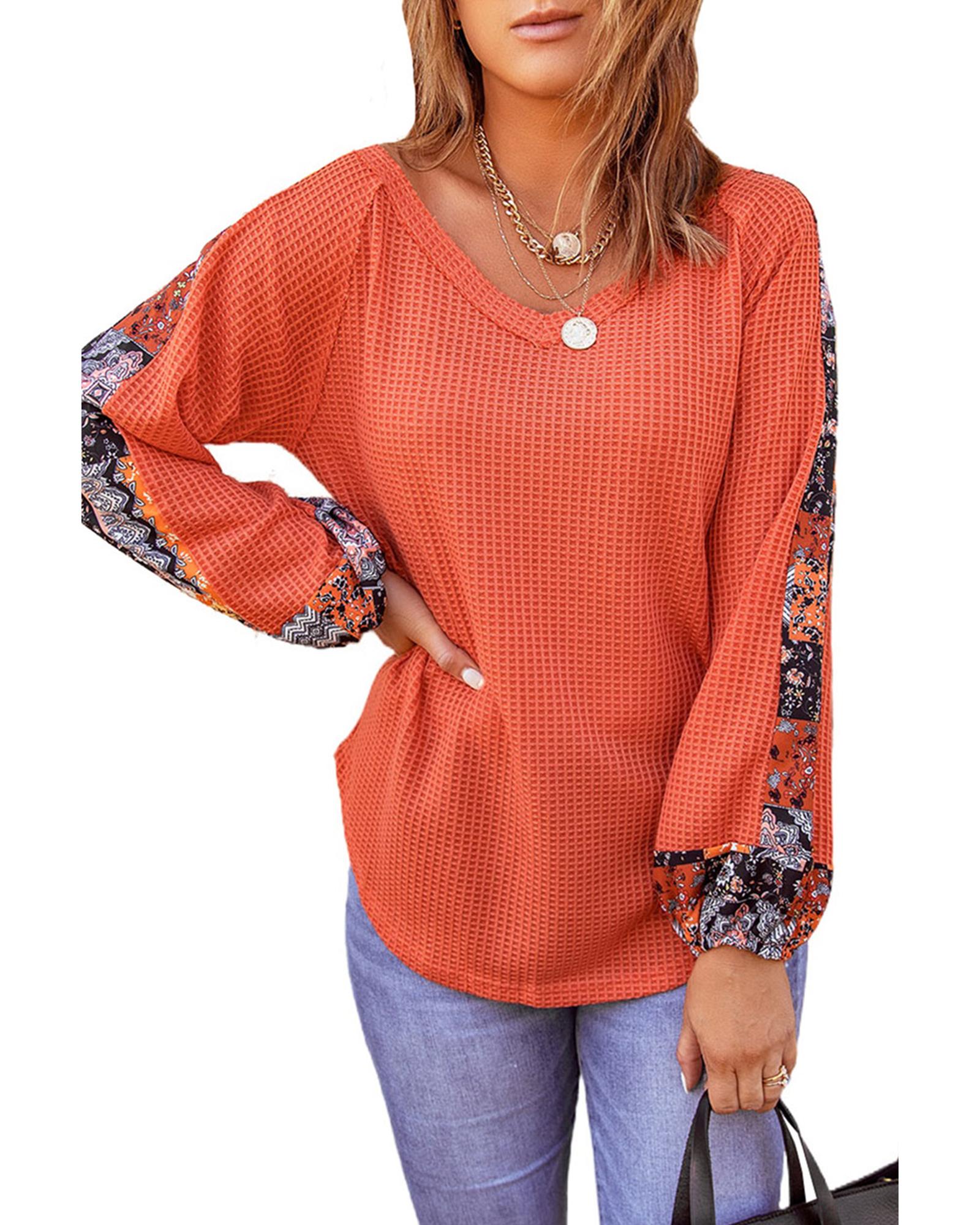 V539-AZEXDC2511428-14-L-202508261540-00 Azura Exchange Eyelet Thermal Knit Top - L - Image 1