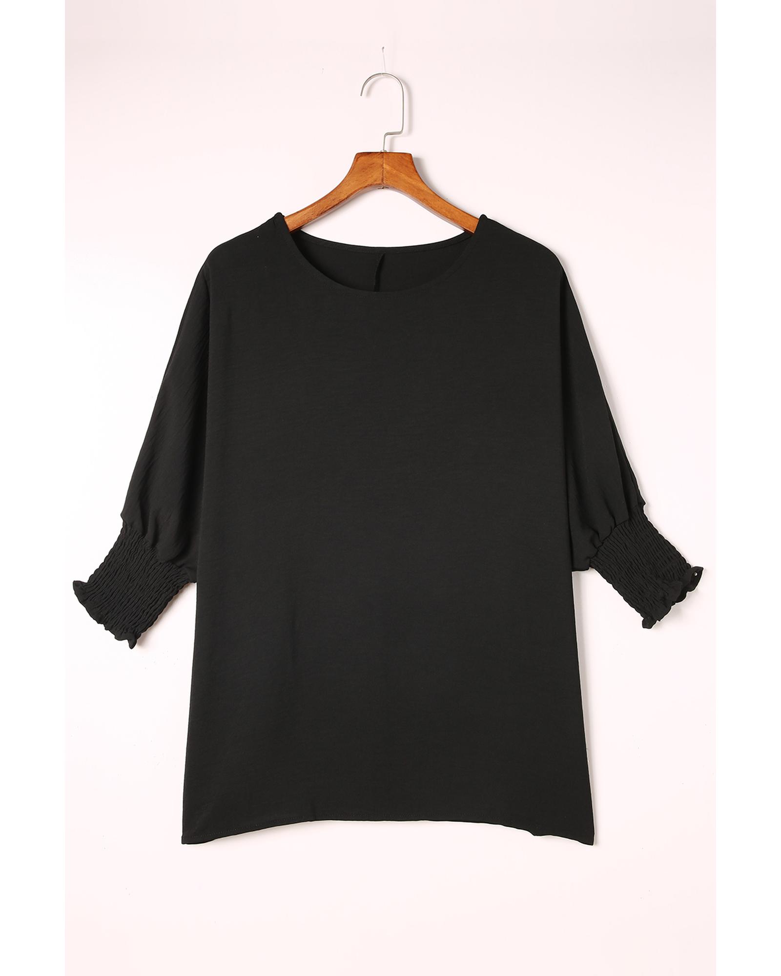 V539-AZEXDC25115564-2-XL-202508262135-00 Azura Exchange Smocked Wrist Shift Top - XL - Image 1