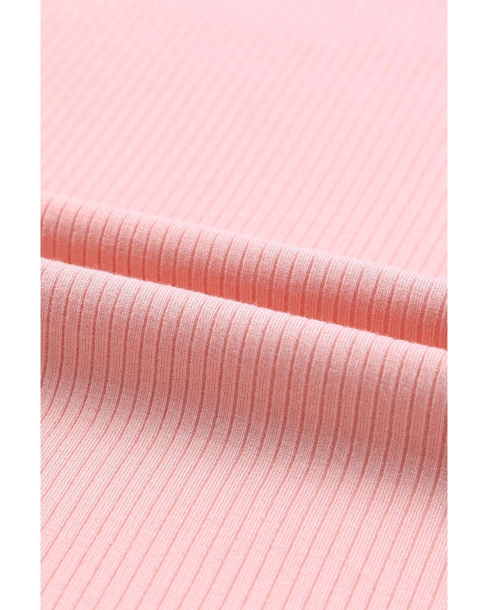 V539-AZEXDC25119492-10-L-202508261740-00 Azura Exchange Ruffle Sleeve Ribbed Knit Top - L - Image 1