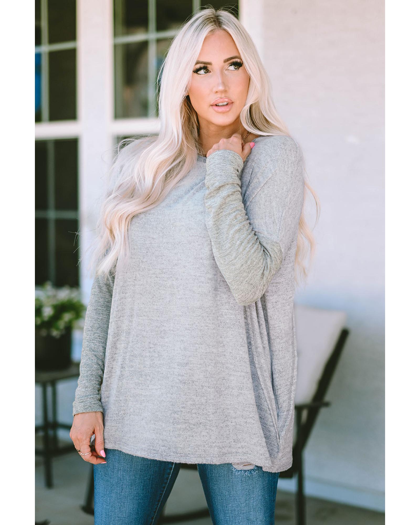 V539-AZEXDC25122608-11-L-202508262240-00 Azura Exchange Patchwork Long Sleeve Top - L - Image 1