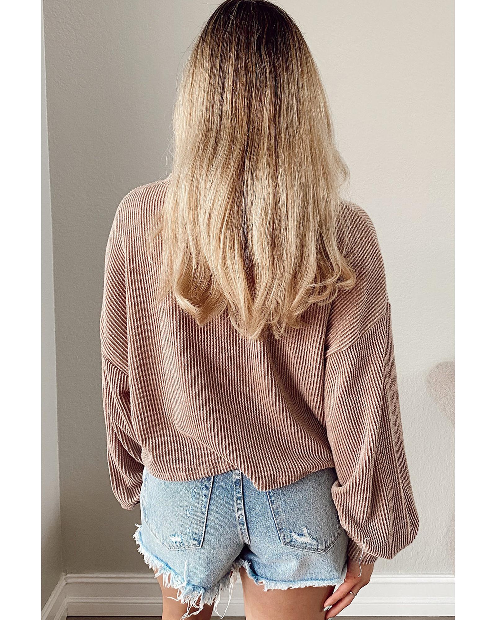 V539-AZEXDC25122662-16-XL-202509010155-00 Azura Exchange Drop Shoulder Puff Sleeve Casual Blouse - XL - Image 1