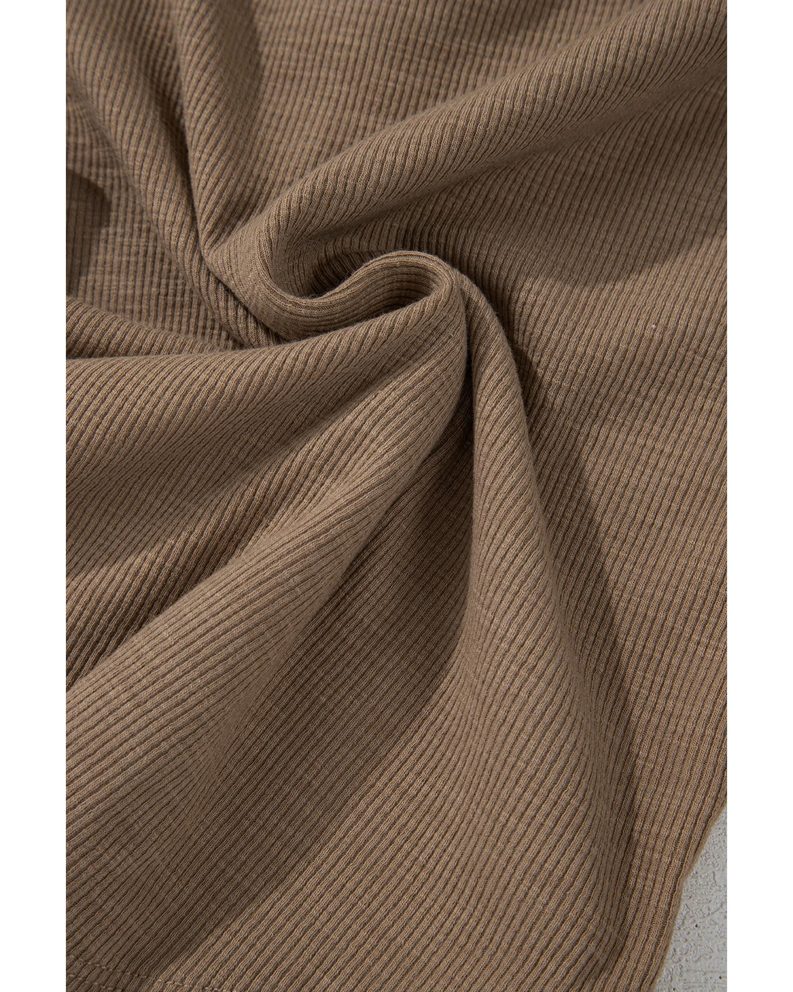 V539-AZEXDC25128670-P2017-XL-202508272205-00 Chestnut Anglaise Broider Ribbed Long Sleeve Top - XL - Image 1