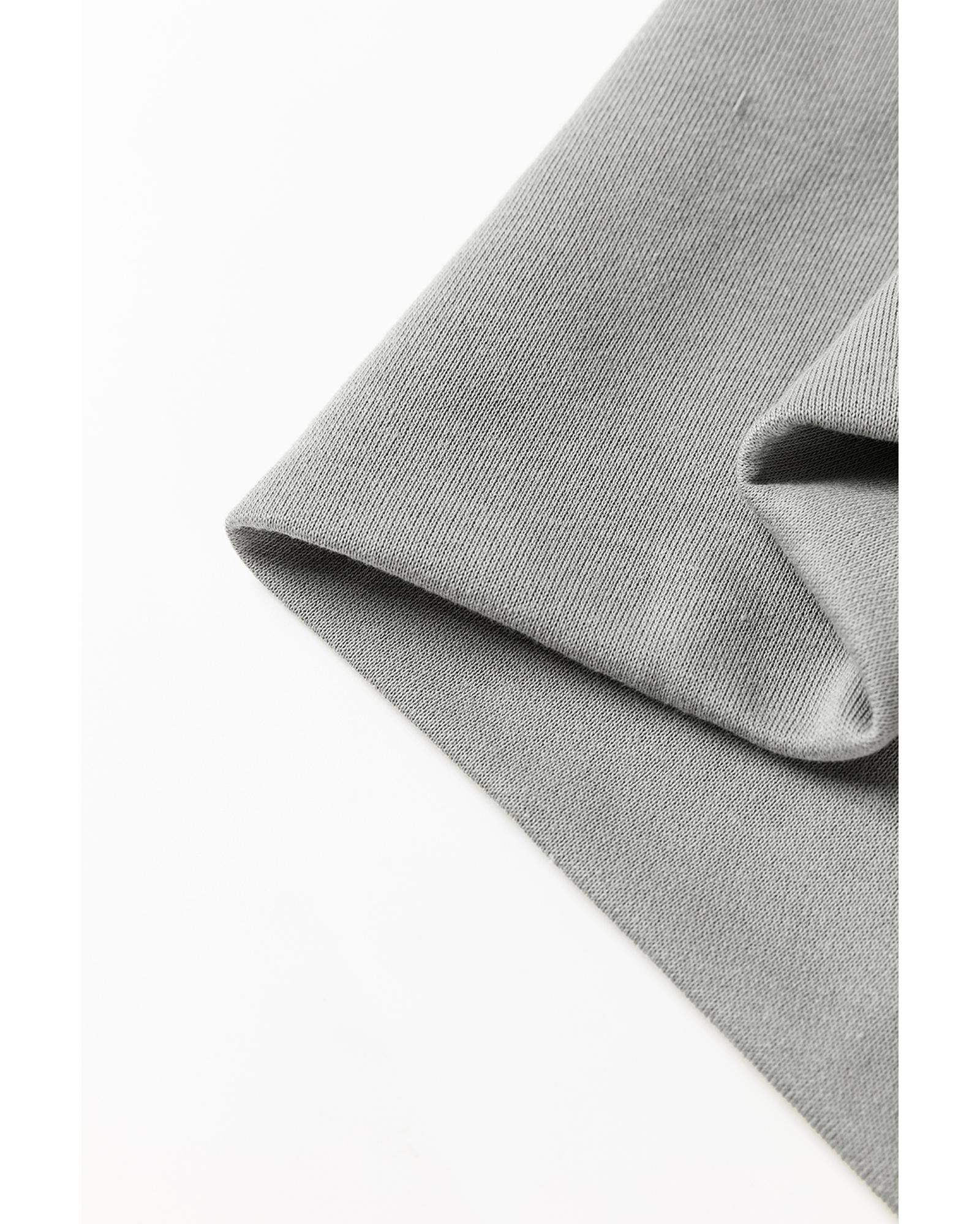 V539-AZEXDC25128756-P3011-L-202508270745-00 Medium Grey Sequin Happy Halloween Graphic Notched Neck Long Sleeve Loose Top - L - Image 1