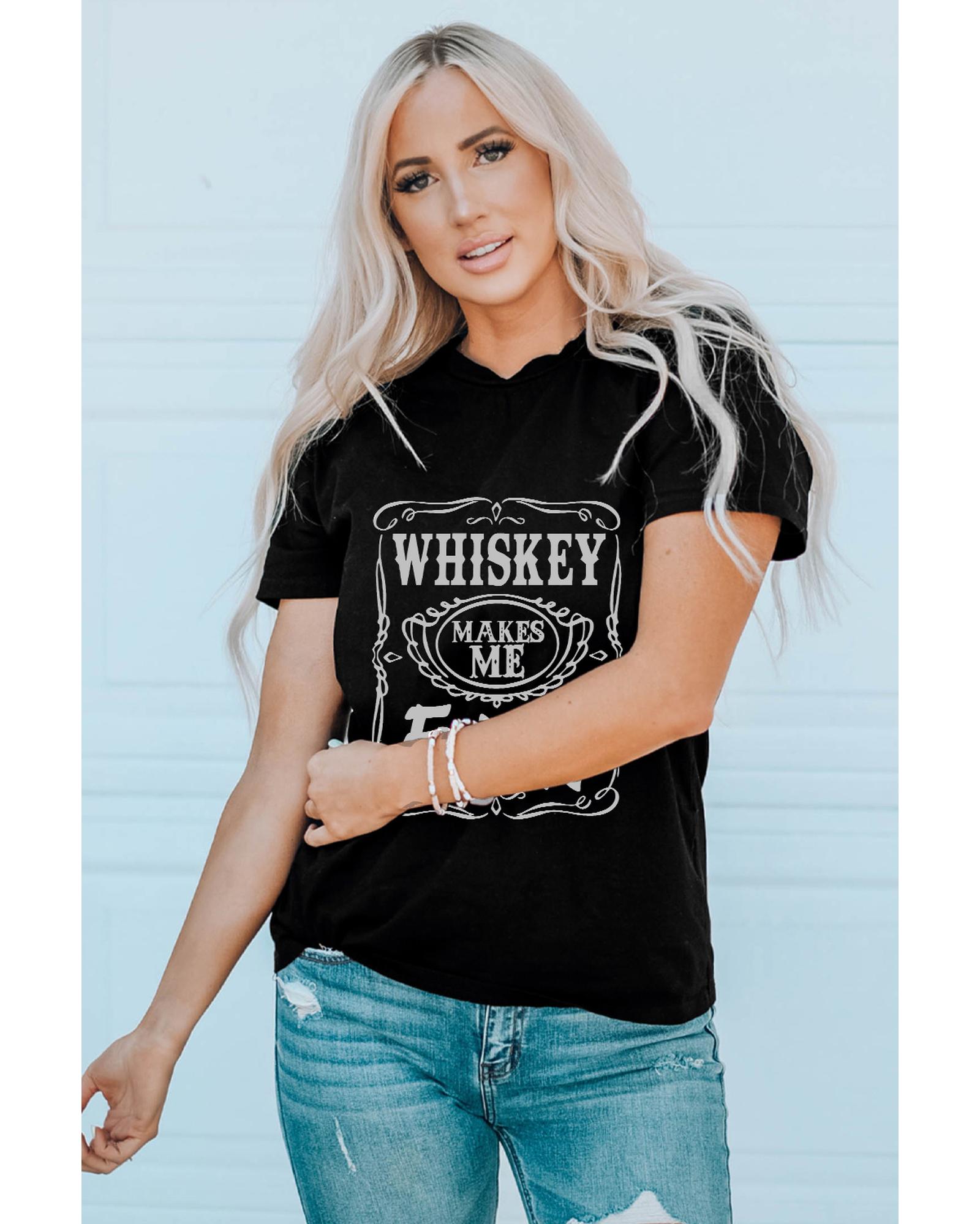 V539-AZEXDC25217589-2-L-202508261700-00 Azura Exchange Frisky Print Crewneck Graphic Tee - L - Image 1