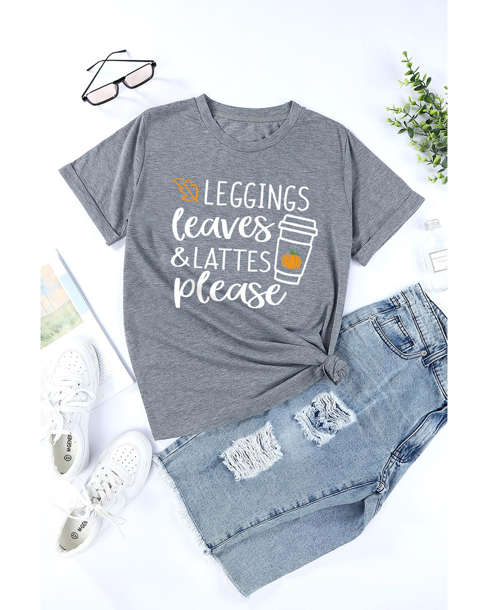V539-AZEXDC25218267-11-L-202508260000-00 Azura Exchange Leaves and Lattes Please Graphic Tee - L - Image 1