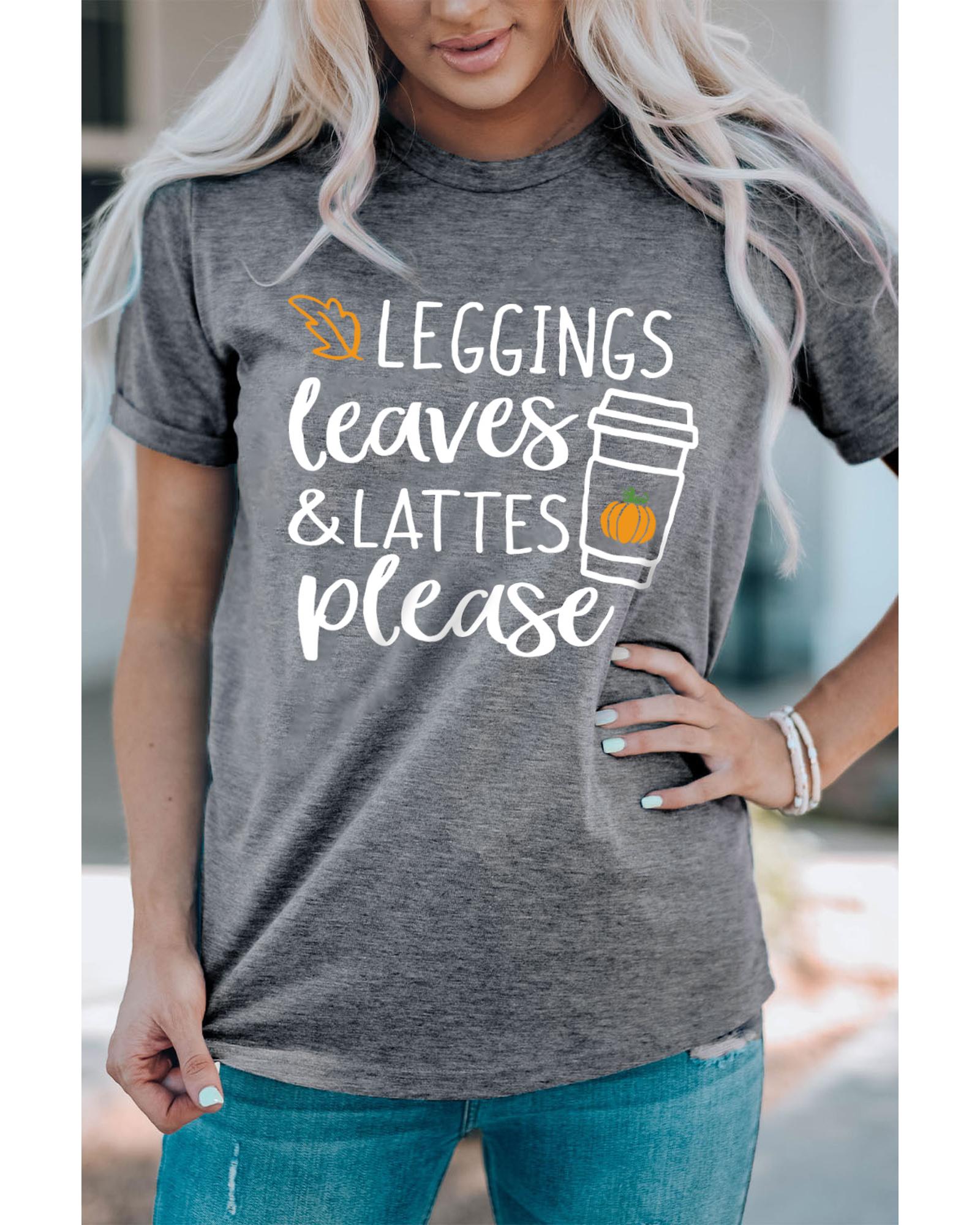 V539-AZEXDC25218267-11-M-202508260720-00 Azura Exchange Leaves and Lattes Please Graphic Tee - M - Image 1