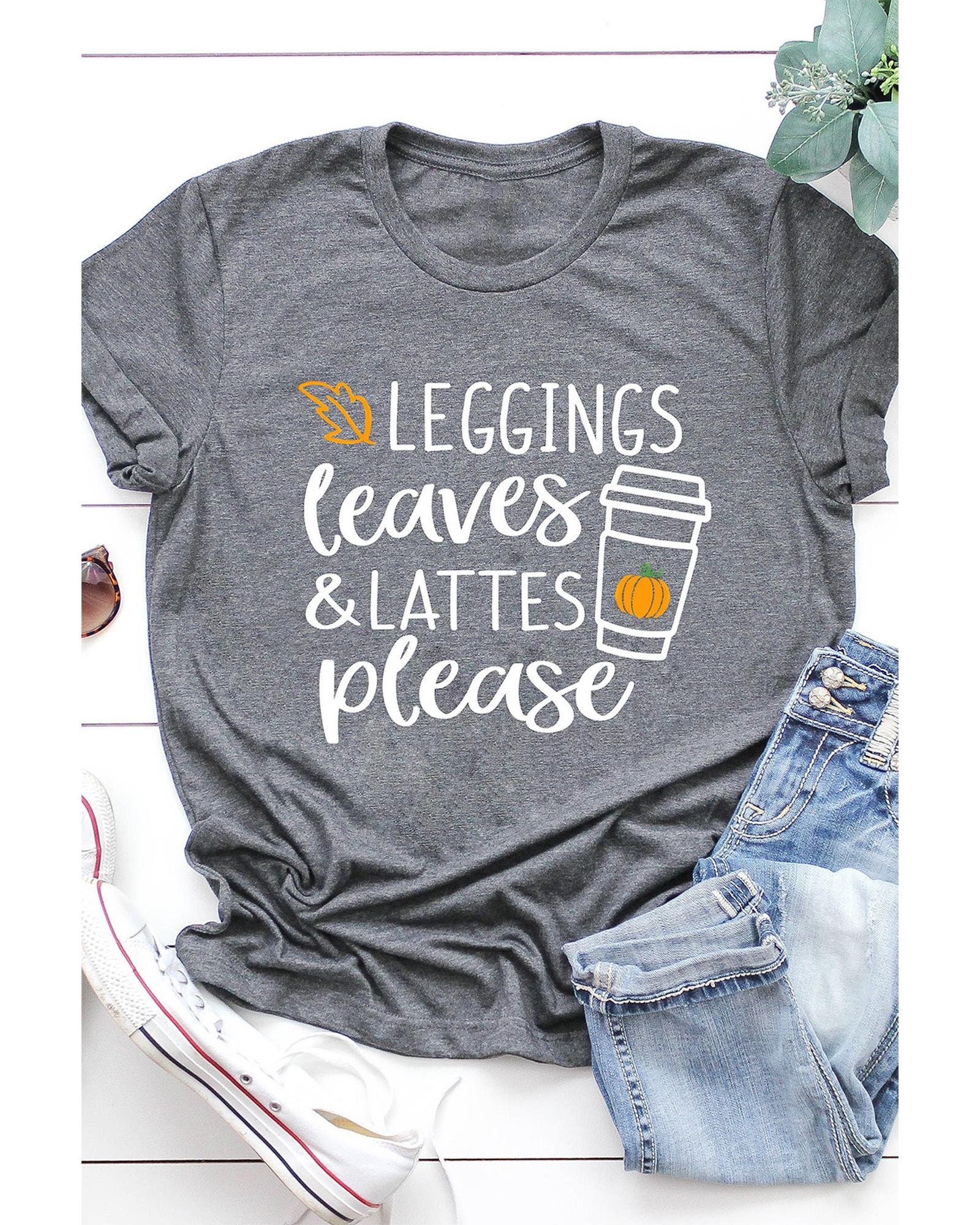 V539-AZEXDC25218267-11-S-164823-00 Azura Exchange Leaves and Lattes Please Graphic Tee - S - Image 1