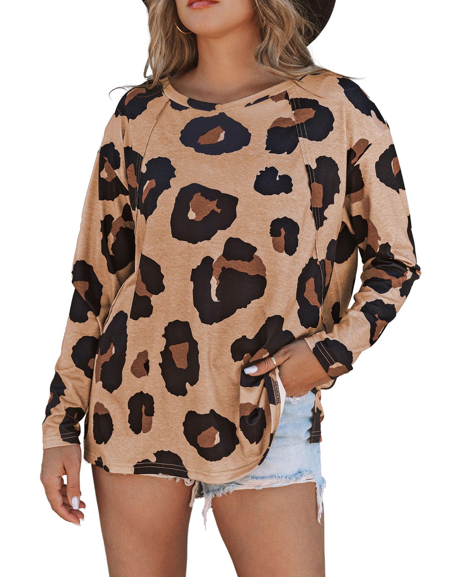 V539-AZEXDC25218554-20-M-202508251645-00 Azura Exchange Long Sleeve Loose Top - M - Image 1