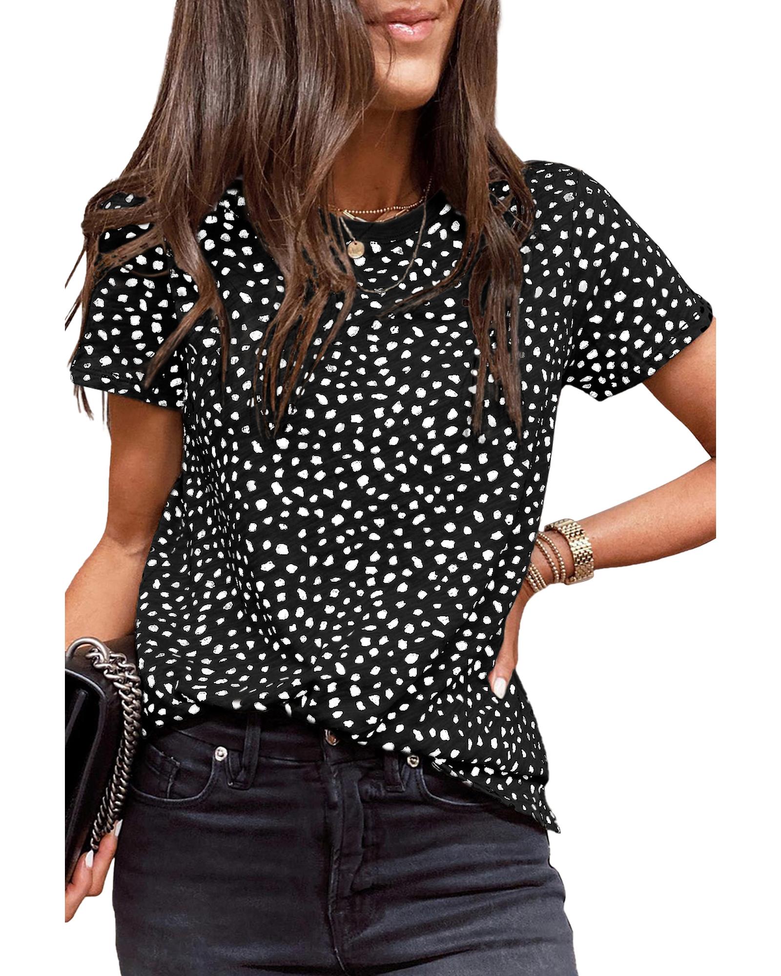 V539-AZEXDC25218993-2-S-202508261525-00 Azura Exchange Cheetah Print Short Sleeve T Shirt - S - Image 1