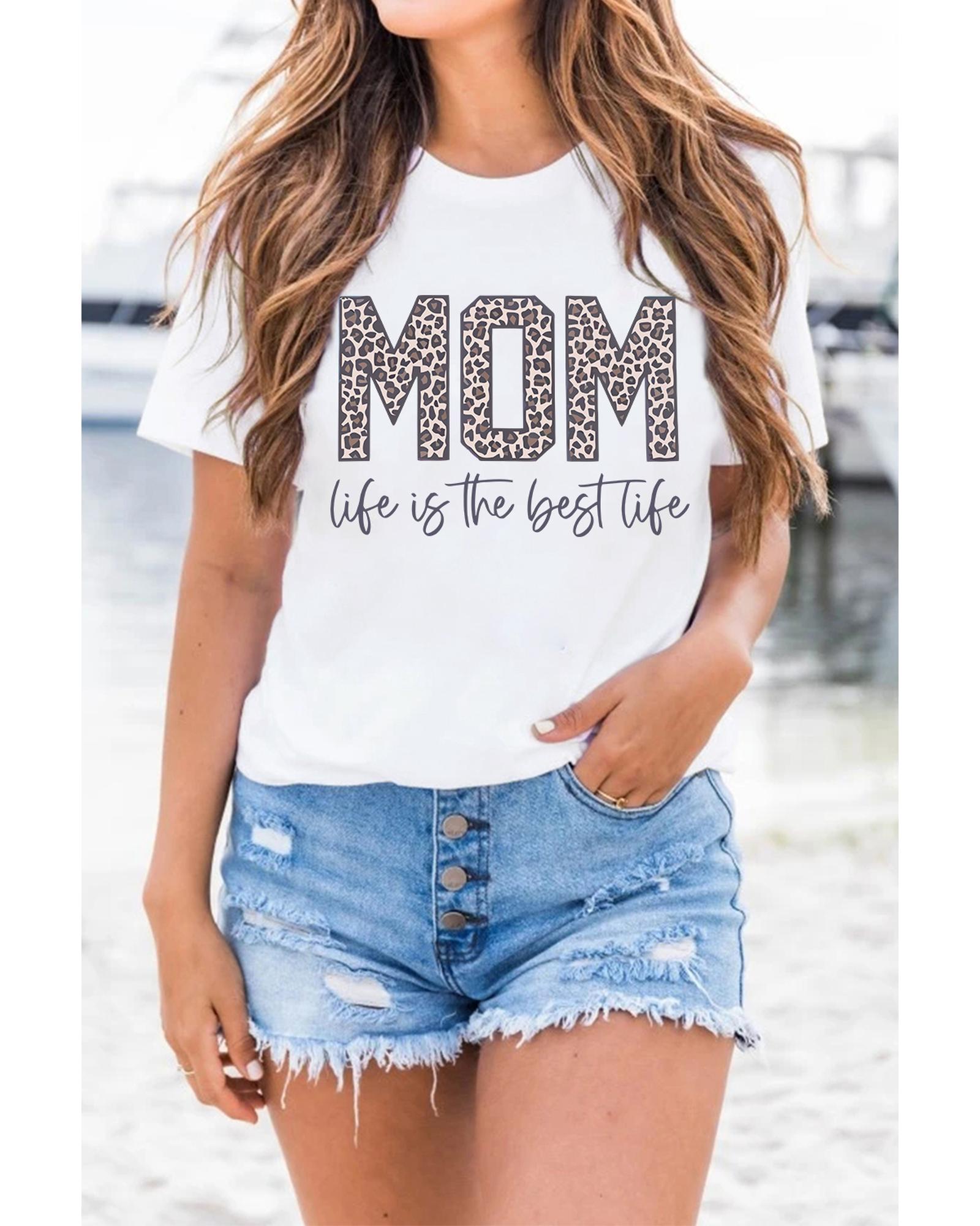 V539-AZEXDC25220037-1-M-202508270940-00 Azura Exchange Leopard Print Graphic T Shirt - M - Image 1