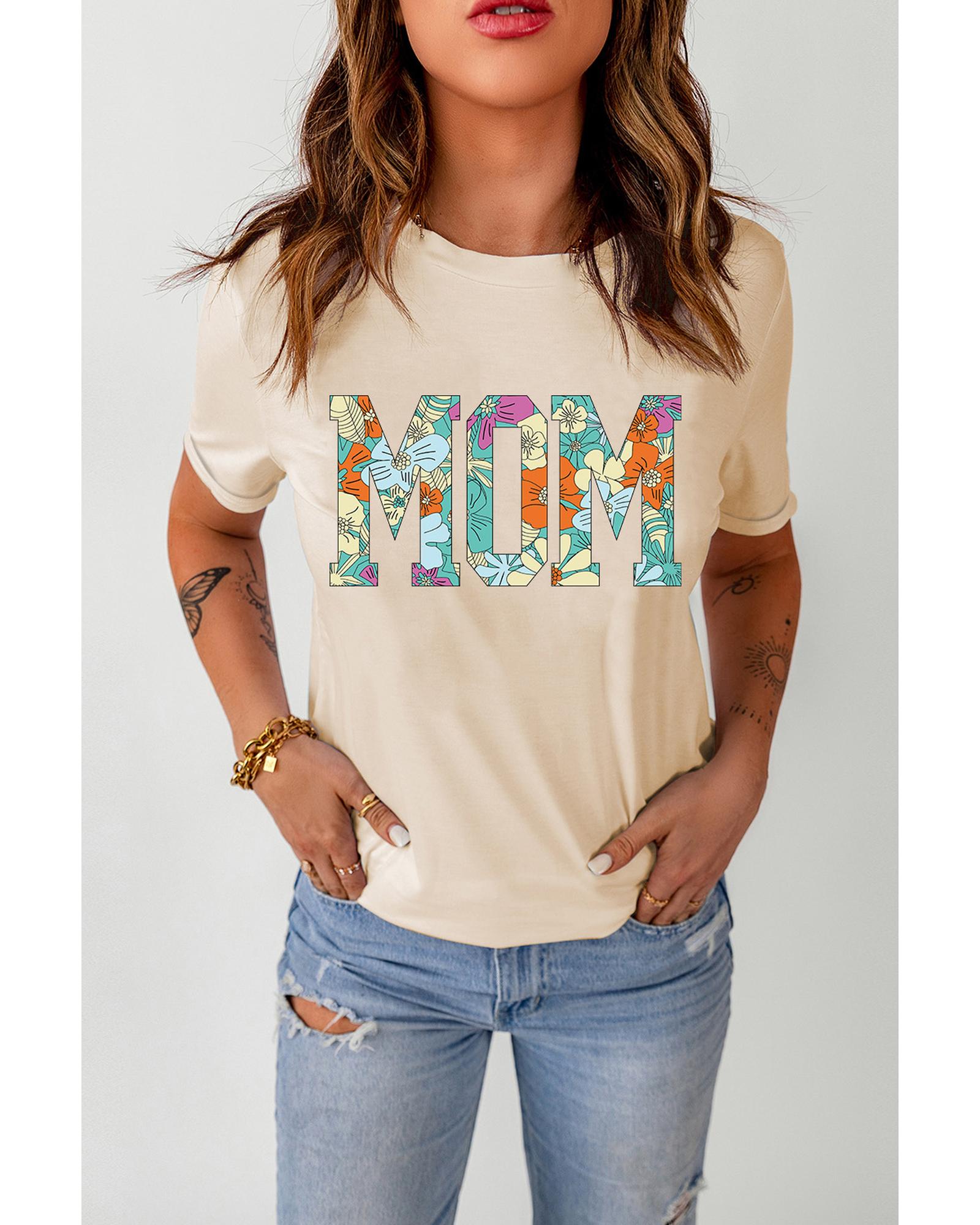 V539-AZEXDC25220555-16-M-202508262140-00 Azura Exchange Floral Letter Print T Shirt - M - Image 1
