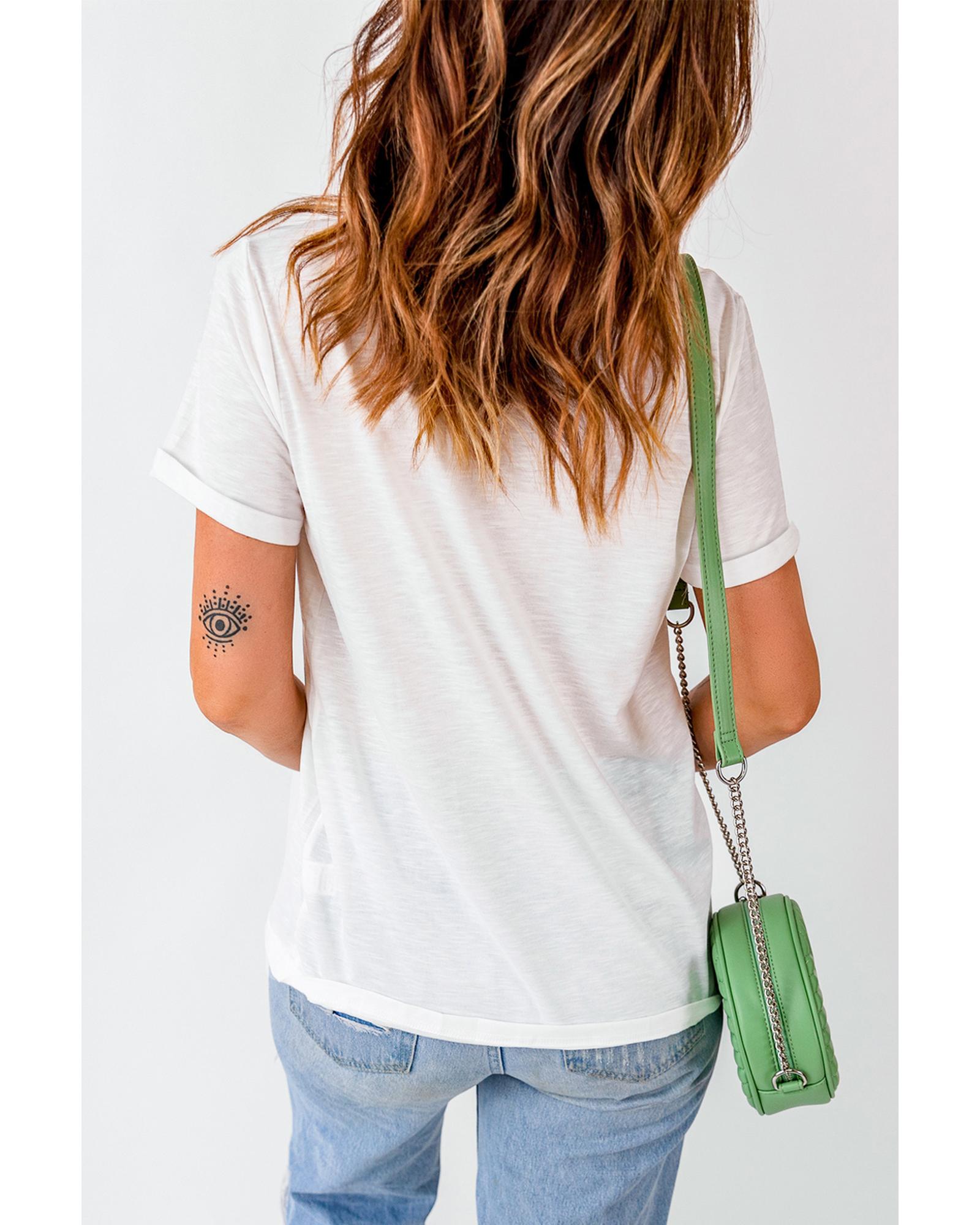 V539-AZEXDC25224587-1-2XL-202508270325-00 White St. Patricks Clover American Flag Print Crewneck Tee - 2XL - Image 1