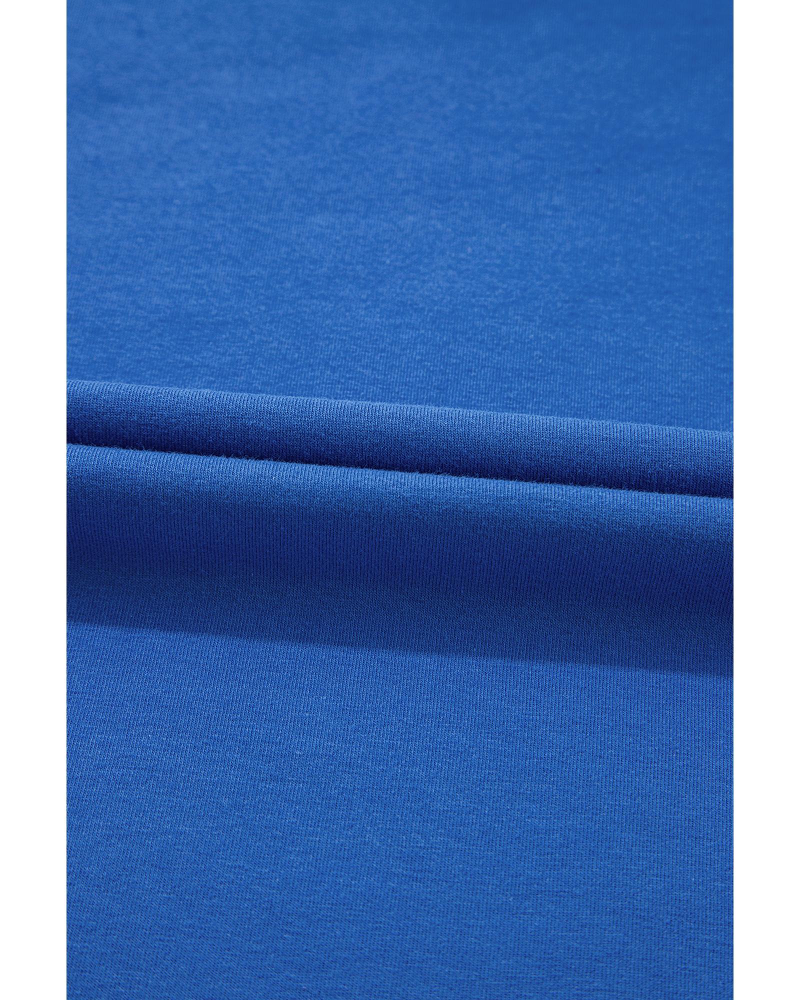 V539-AZEXDC25227707-P705-L-202508292200-00 Real Teal American Flag Pattern Crewneck Tee - L - Image 1