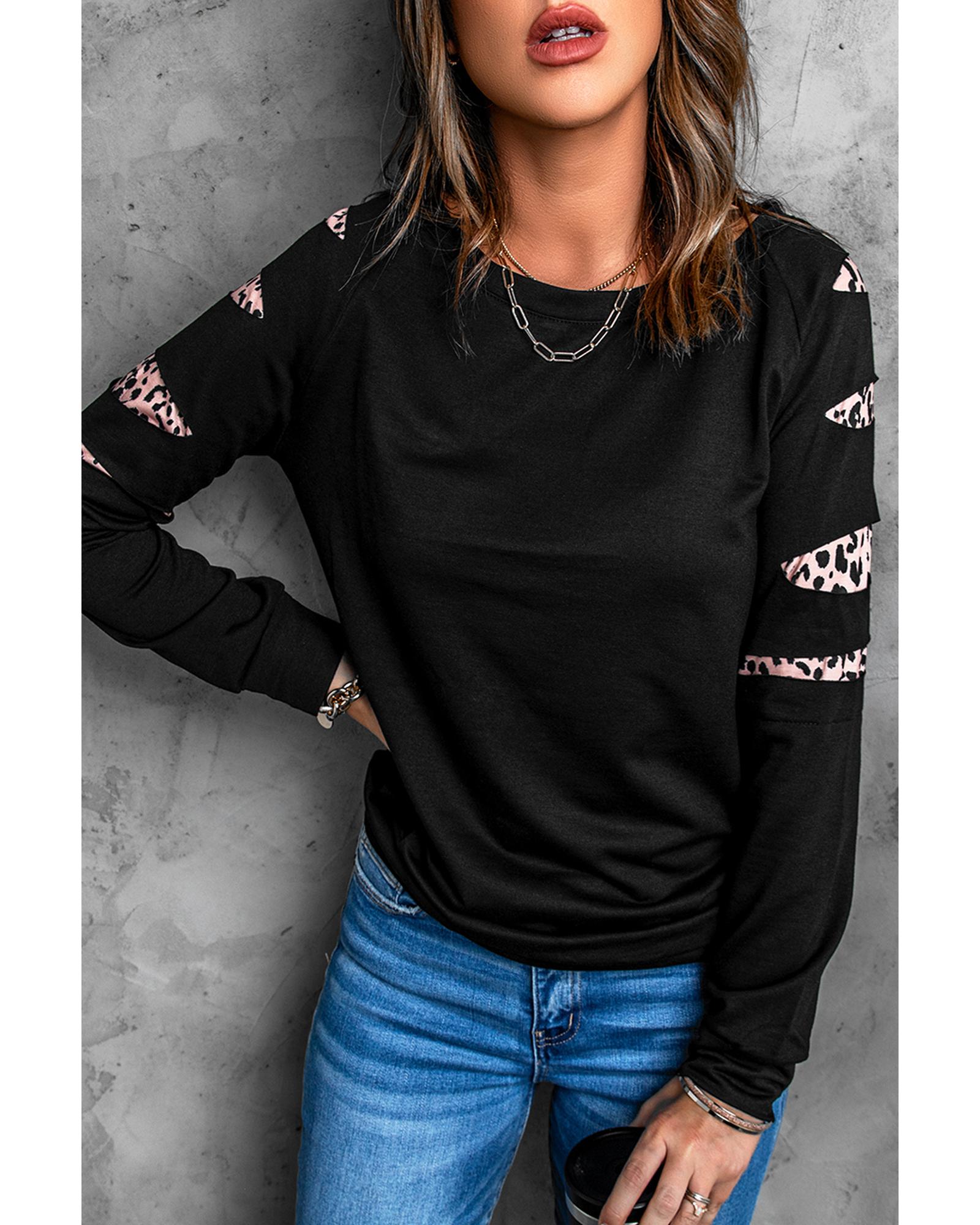 V539-AZEXDC2531174-2-L-202508260910-00 Azura Exchange Black Sweatshirt - L - Image 1