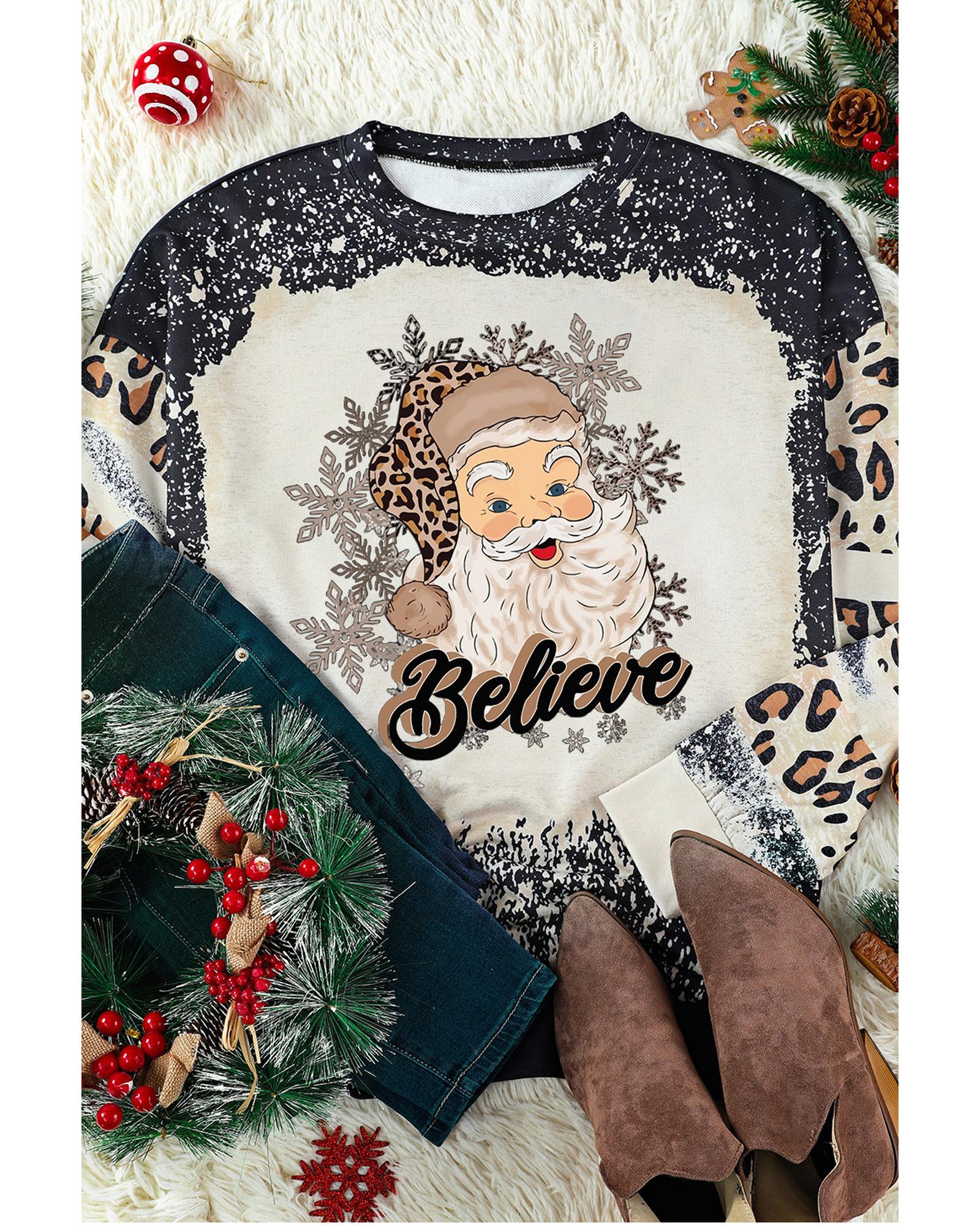 V539-AZEXDC25313630-2-XL-202508260315-00 Azura Exchange Santa Clause Bleach Print Graphic Sweatshirt - XL - Image 1